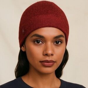 Barefoot Dreams Women's CozyChic Lite Confetti Beanie‎ - Crimson-Rosewood - NWT